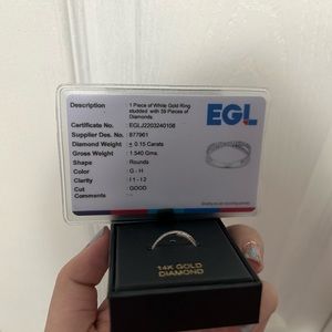 Sold Certified Diamond Ring 14k white gold